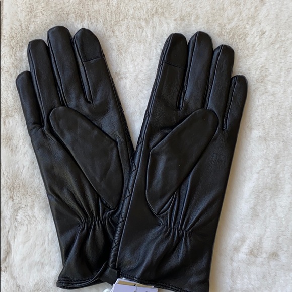 MICHAEL Michael Kors Quilted Leather Gloves Size M NEW - Picture 5 of 8